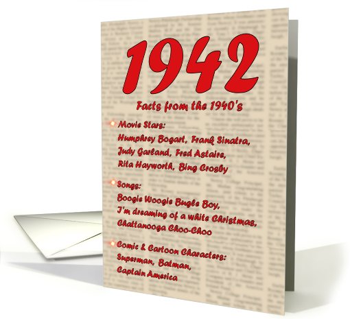 1942 FUN FACTS - BIRTHDAY newspaper print nostaligia year... (462156)