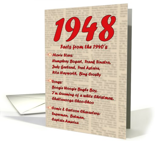1948 FUN FACTS - BIRTHDAY newspaper print nostaligia year... (462166)