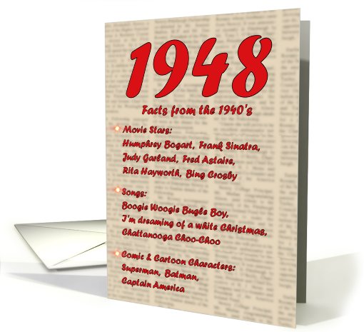 1948 FUN FACTS - BIRTHDAY newspaper print nostaligia year... (462166)