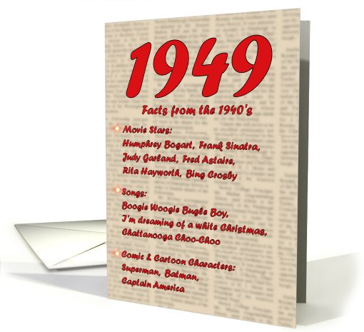 1949 FUN FACTS - BIRTHDAY newspaper print nostaligia year... (462167)