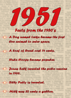 1951 FUN FACTS -...