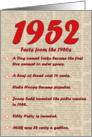 1952 Fun Facts - Birthday card