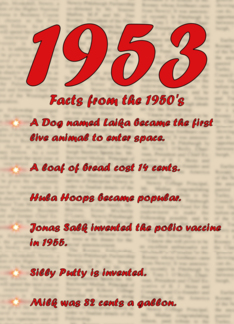 1953 FUN FACTS -...