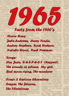 1965 FUN FACTS -...