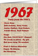 1967 newspaper print nostaligia year of birthFUN FACTS - BIRTHDAY card