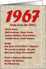 1967 newspaper print nostaligia year of birthFUN FACTS - BIRTHDAY card