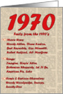 1970 FUN FACTS - BIRTHDAY newspaper print nostaligia year of birth card