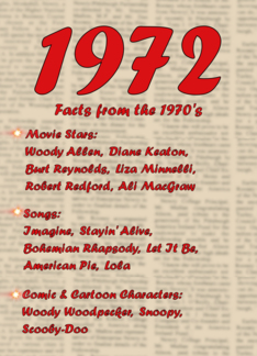 1972FUN FACTS -...