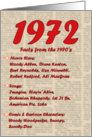 1972FUN FACTS - BIRTHDAY newspaper print nostaligia year of birth card