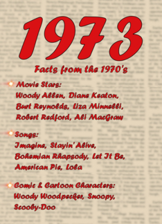 1973 FUN FACTS -...