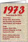 1973 FUN FACTS - BIRTHDAY newspaper print nostaligia year of birth card
