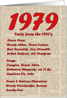1979 FUN FACTS - BIRTHDAY newspaper print nostaligia year of birth card