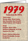 1979 FUN FACTS - BIRTHDAY newspaper print nostaligia year of birth card