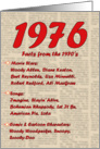 1976 FUN FACTS - BIRTHDAY newspaper print nostaligia year of birth card