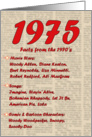 1975 FUN FACTS - BIRTHDAY newspaper print nostaligia year of birth card
