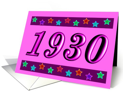 1930 - BIRTHDAY
 card (484826)