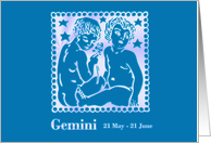 Gemini May June Birthday card