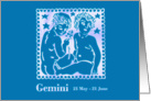 Gemini May June Birthday card