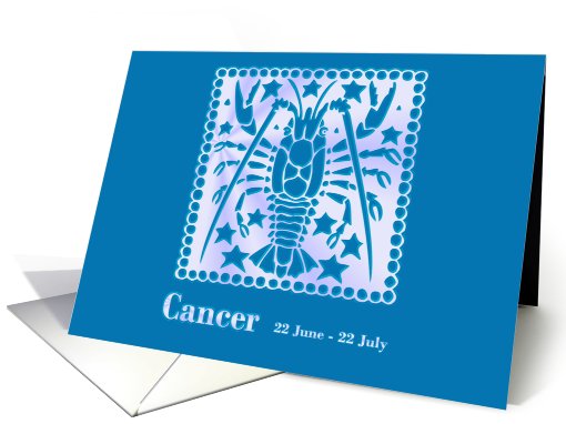 Cancer June July Birthday card (610183)