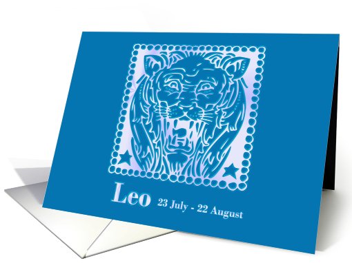 Leo July August Birthday card (610184)