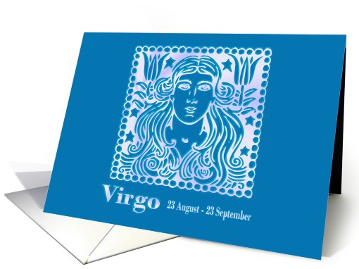 Virgo August September Birthday card (610185)