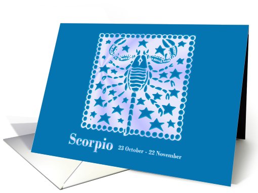 Scorpio October November Birthday card (610187)