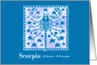 Scorpio October November Birthday card