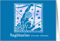 Sagittarius November December Birthday card