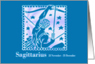 Sagittarius November December Birthday card