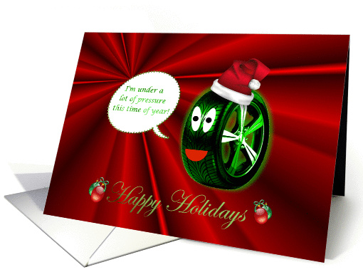 Happy Holidays Christmas card Tire card (611351)