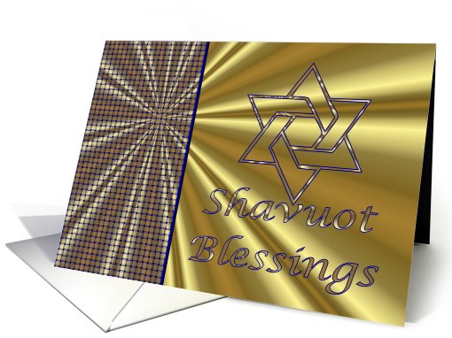 Shavuot blessings Star of David card (619747)