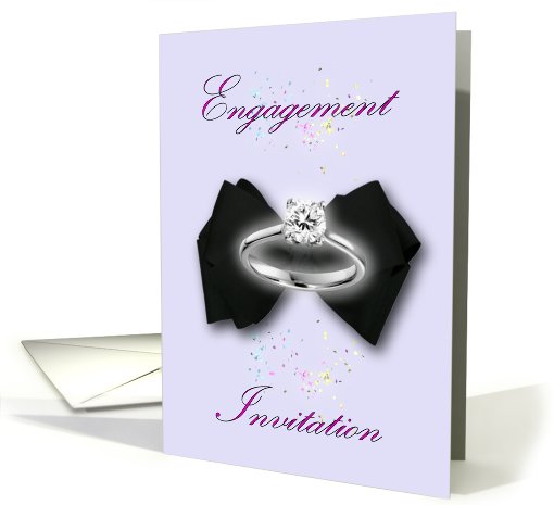 Engagement Invitation Engagement ring bowtie card (675656)