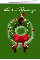 Season’s Greetings sausage hot dog sausage casing bbq sausage card