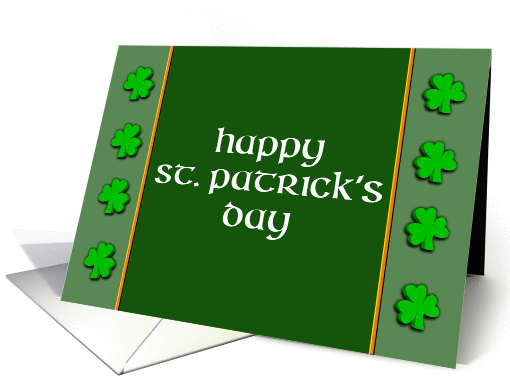 Happy St. Patrick's Day Saint Patricks Day St. Paddy shamrock card