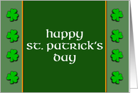 Happy St. Patrick’s Day Saint Patricks Day St. Paddy shamrock card