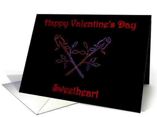 Valentine's Day Sweetheart Valentine roses Valentine flowers card