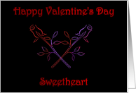 Valentine’s Day Sweetheart Valentine roses Valentine flowers card