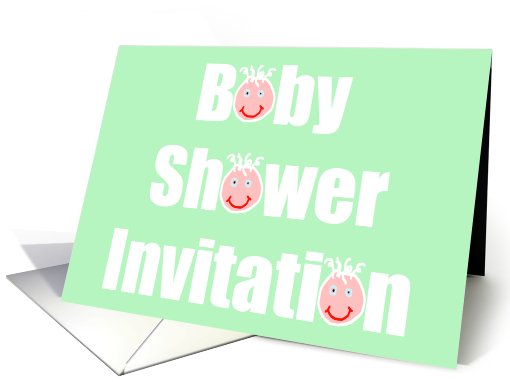 Baby Shower Invitation. Save the date. Baby infant baby face card