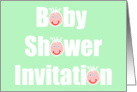 Baby Shower Invitation. Save the date. Baby infant baby face card