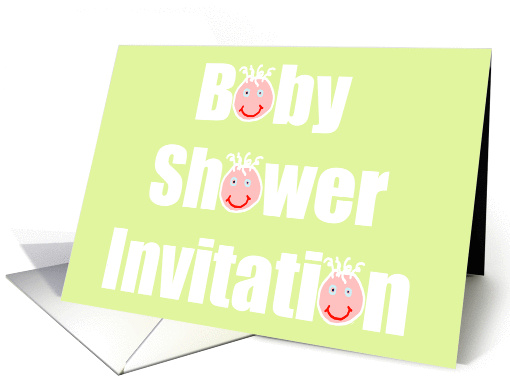 Baby Shower Invitation. Baby infant baby face card (748824)