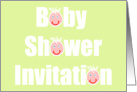 Baby Shower Invitation. Baby infant baby face card