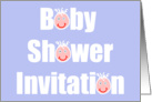 Baby Shower Invitation. Baby infant baby face card