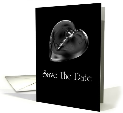 Save The Date with love heart and locket card (769416)