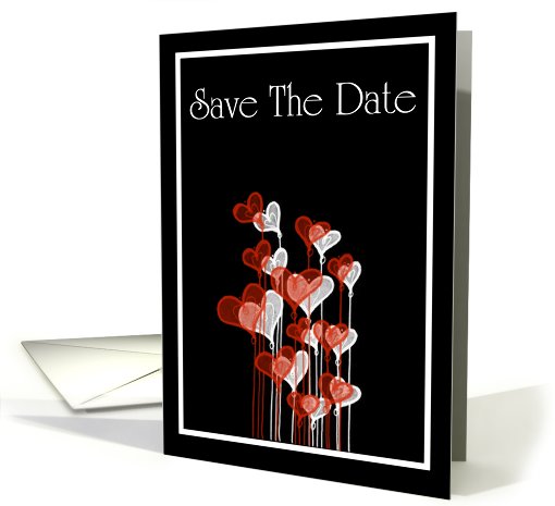Save The Date with love hearts card (769424)