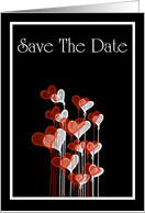 Save The Date with love hearts card