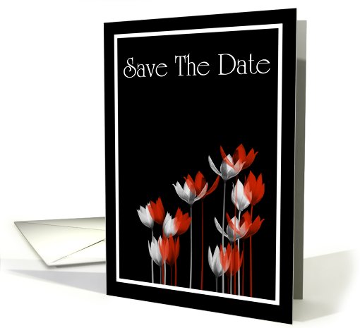 Save The Date with flowers card (769432)