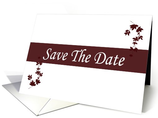 Save The Date with flowers and scrolls card (777046)