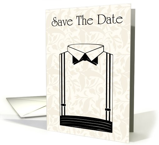Save The Date with flowers and scrolls for Engagement card (778785)