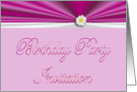 Birthday Party Invitation with daisy flower card