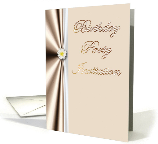 Birthday Party Invitation with daisy flower card (779102)